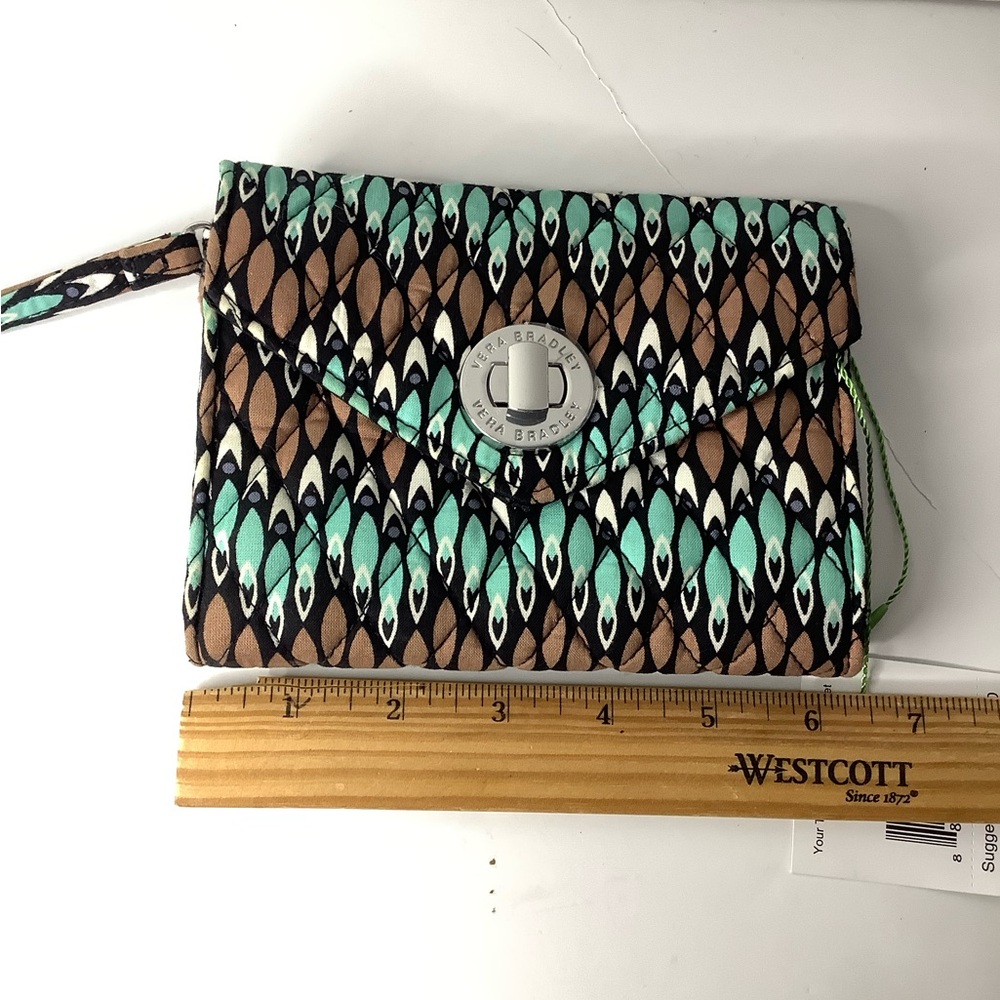 Vera Bradley Women's Patterned Sierra Stream Wristlet - Brown and Turquoise - Picture 6 of 7
